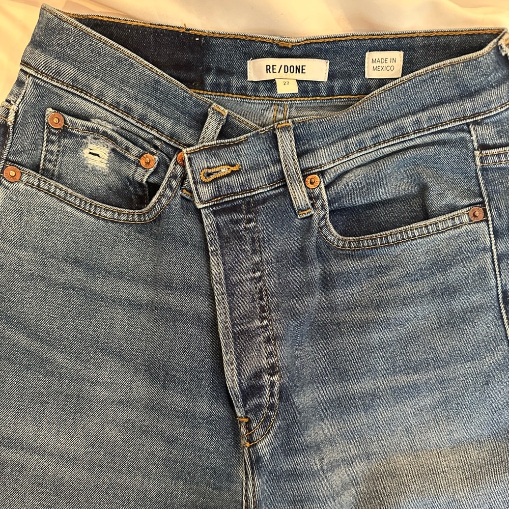 Redone blue jeans